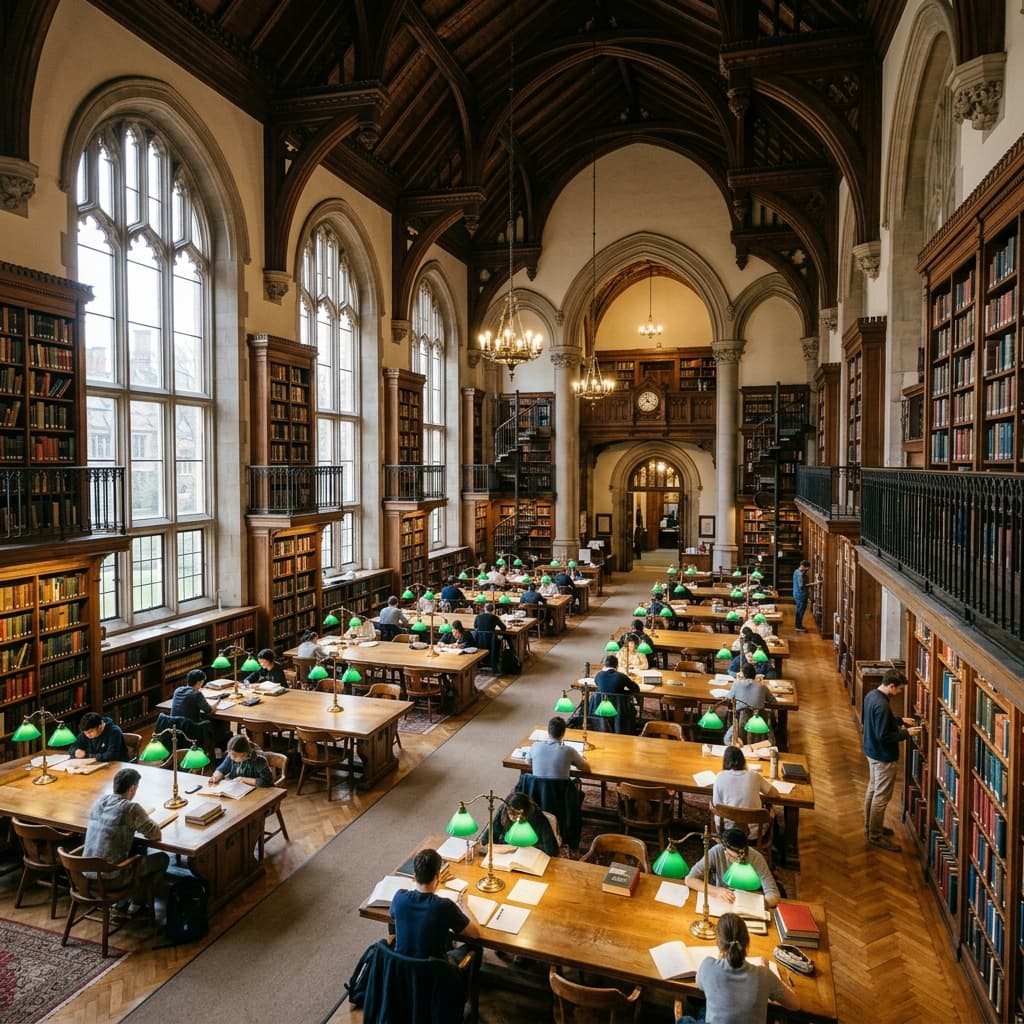 Well-stocked library reading arena